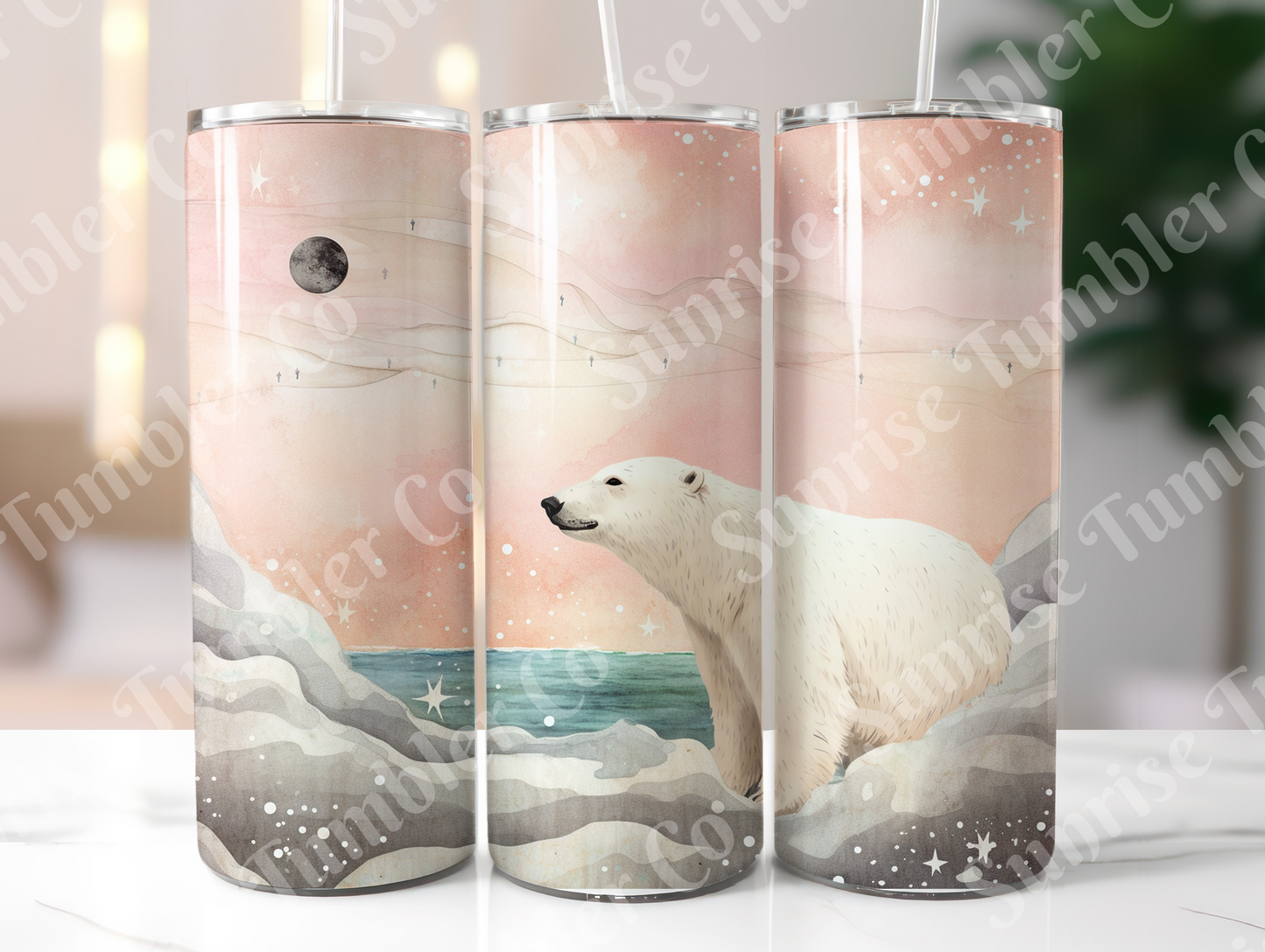 Polar Bear Variety - 20oz and 30oz Tumblers (Glow In The Dark Green And Blue Available)
