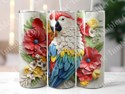 Parrot Variety Part 1 - 20oz and 30oz Tumblers (Glow In The Dark Green And Blue Available)