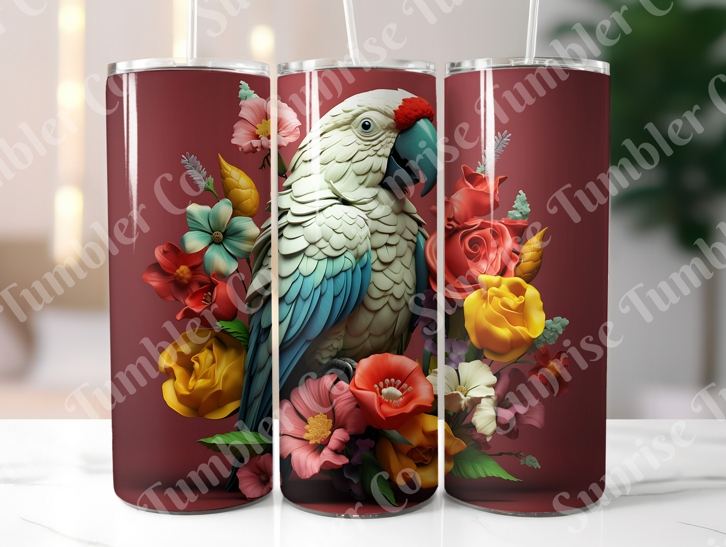 Parrot Variety Part 2 - 20oz and 30oz Tumblers (Glow In The Dark Green And Blue Available)