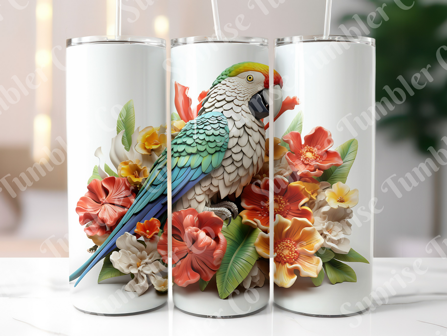 Parrot Variety Part 2 - 20oz and 30oz Tumblers (Glow In The Dark Green And Blue Available)