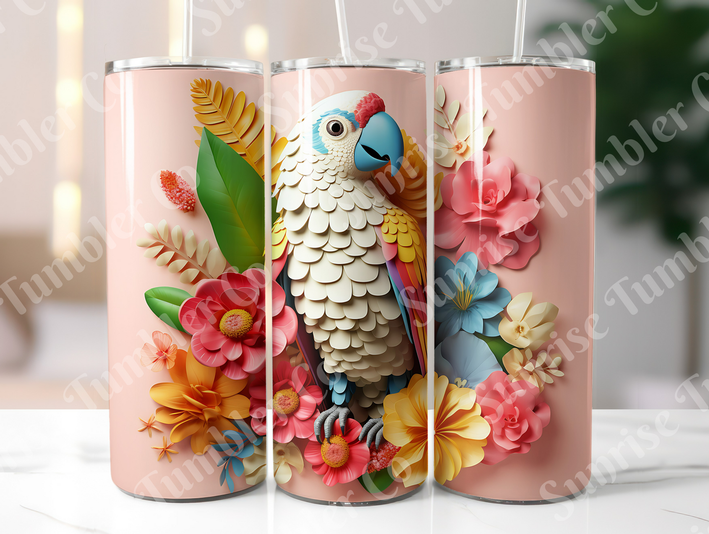 Parrot Variety Part 2 - 20oz and 30oz Tumblers (Glow In The Dark Green And Blue Available)