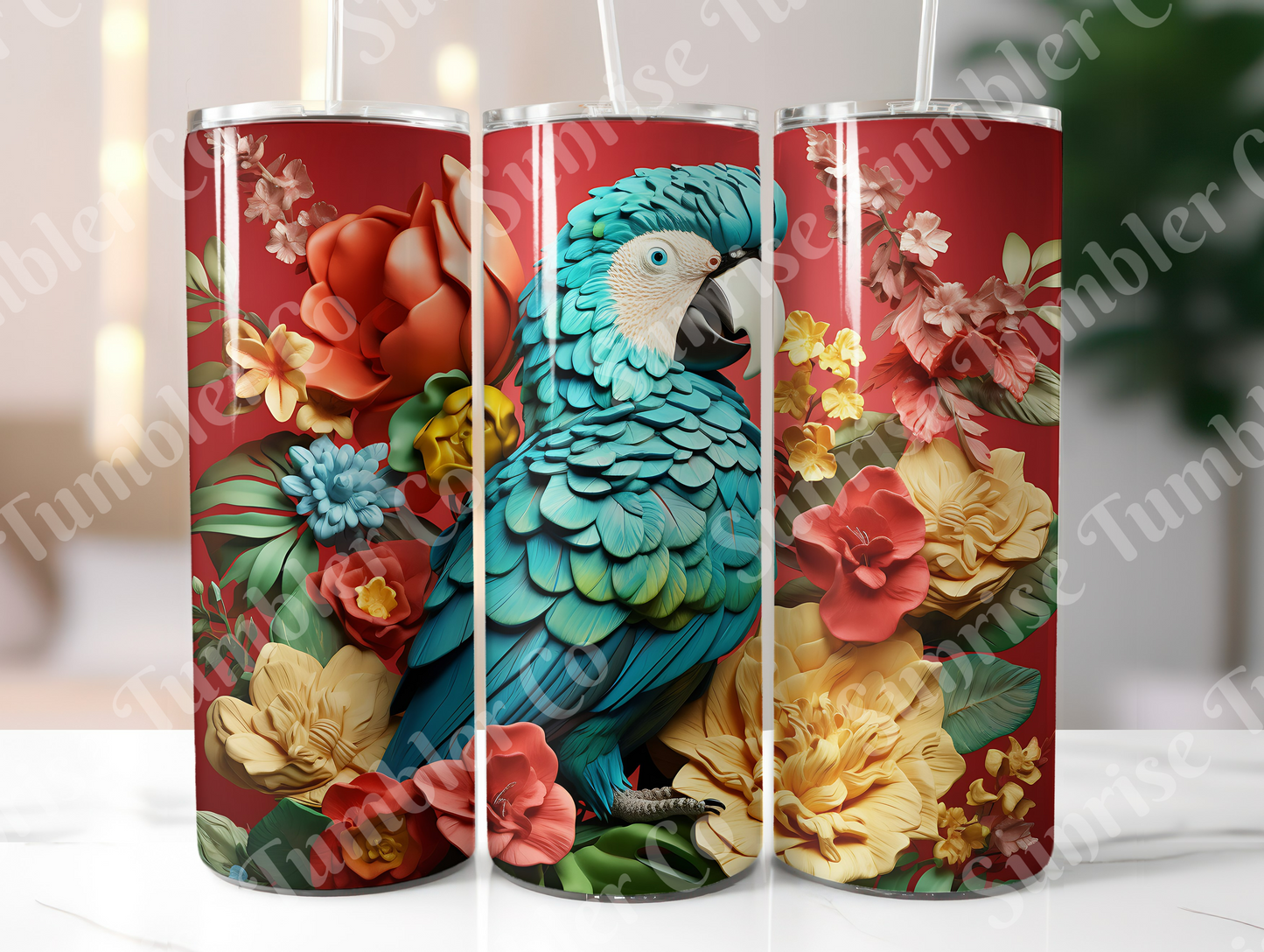 Parrot Variety Part 2 - 20oz and 30oz Tumblers (Glow In The Dark Green And Blue Available)