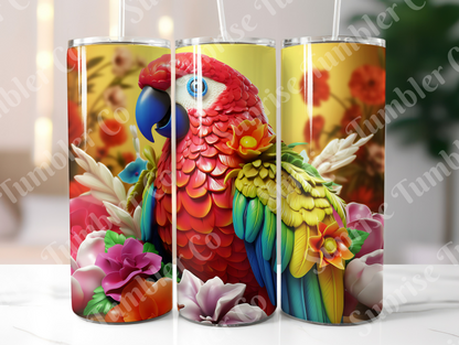 Parrot Variety Part 2 - 20oz and 30oz Tumblers (Glow In The Dark Green And Blue Available)