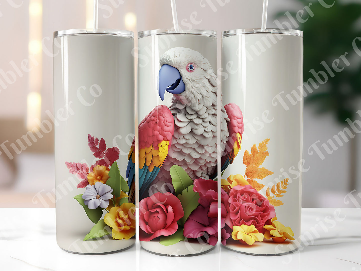 Parrot Variety Part 2 - 20oz and 30oz Tumblers (Glow In The Dark Green And Blue Available)