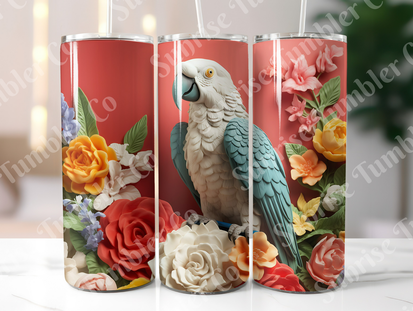 Parrot Variety Part 1 - 20oz and 30oz Tumblers (Glow In The Dark Green And Blue Available)