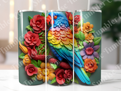 Parrot Variety Part 2 - 20oz and 30oz Tumblers (Glow In The Dark Green And Blue Available)