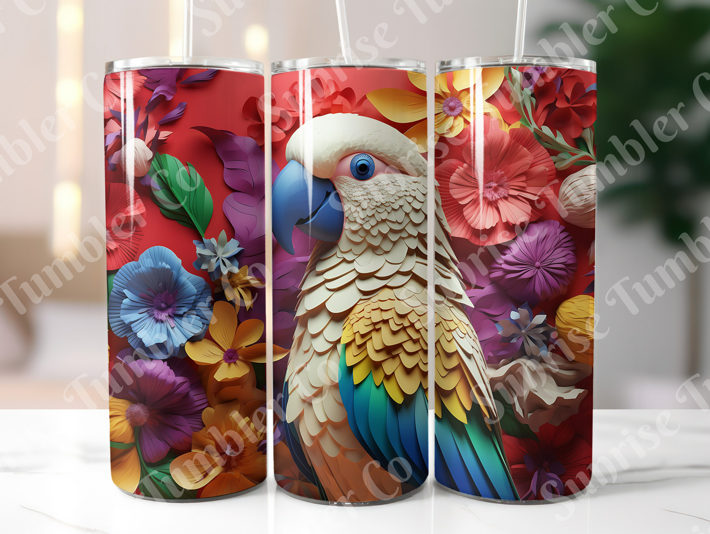 Parrot Variety Part 2 - 20oz and 30oz Tumblers (Glow In The Dark Green And Blue Available)