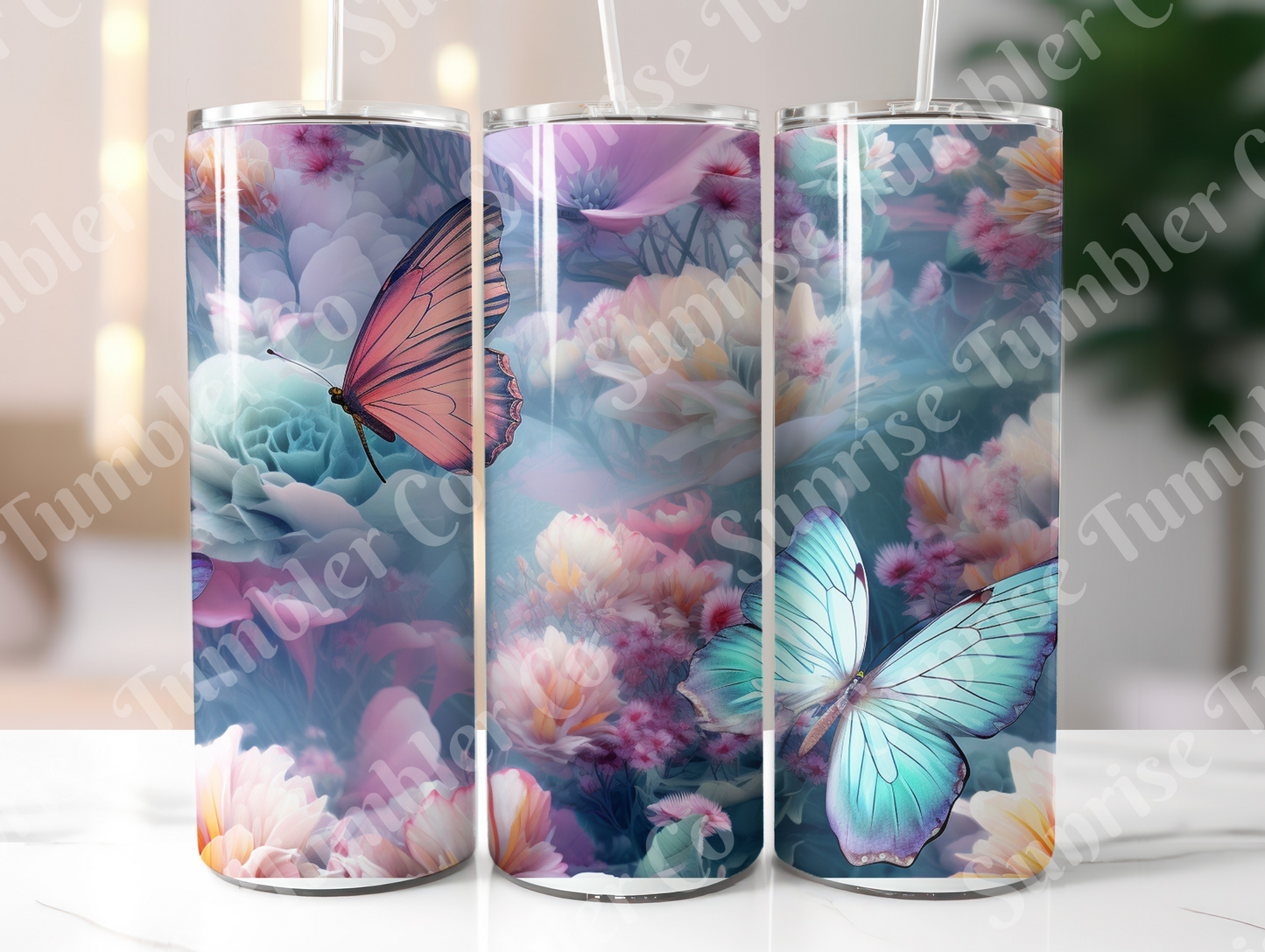 Butterflies Variety Part 3 - 20 oz and 30 oz Tumblers (Glow In The Dark Options Available)