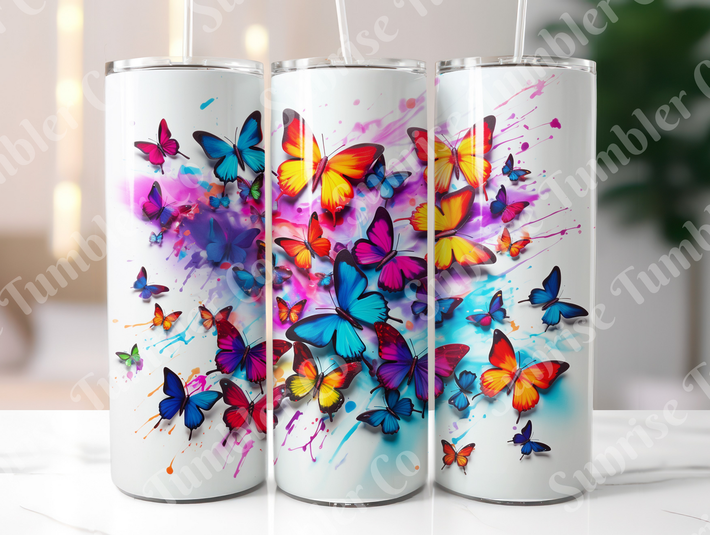 Butterflies Variety Part 2 - 20 oz and 30 oz Tumblers (Glow In The Dark Available)