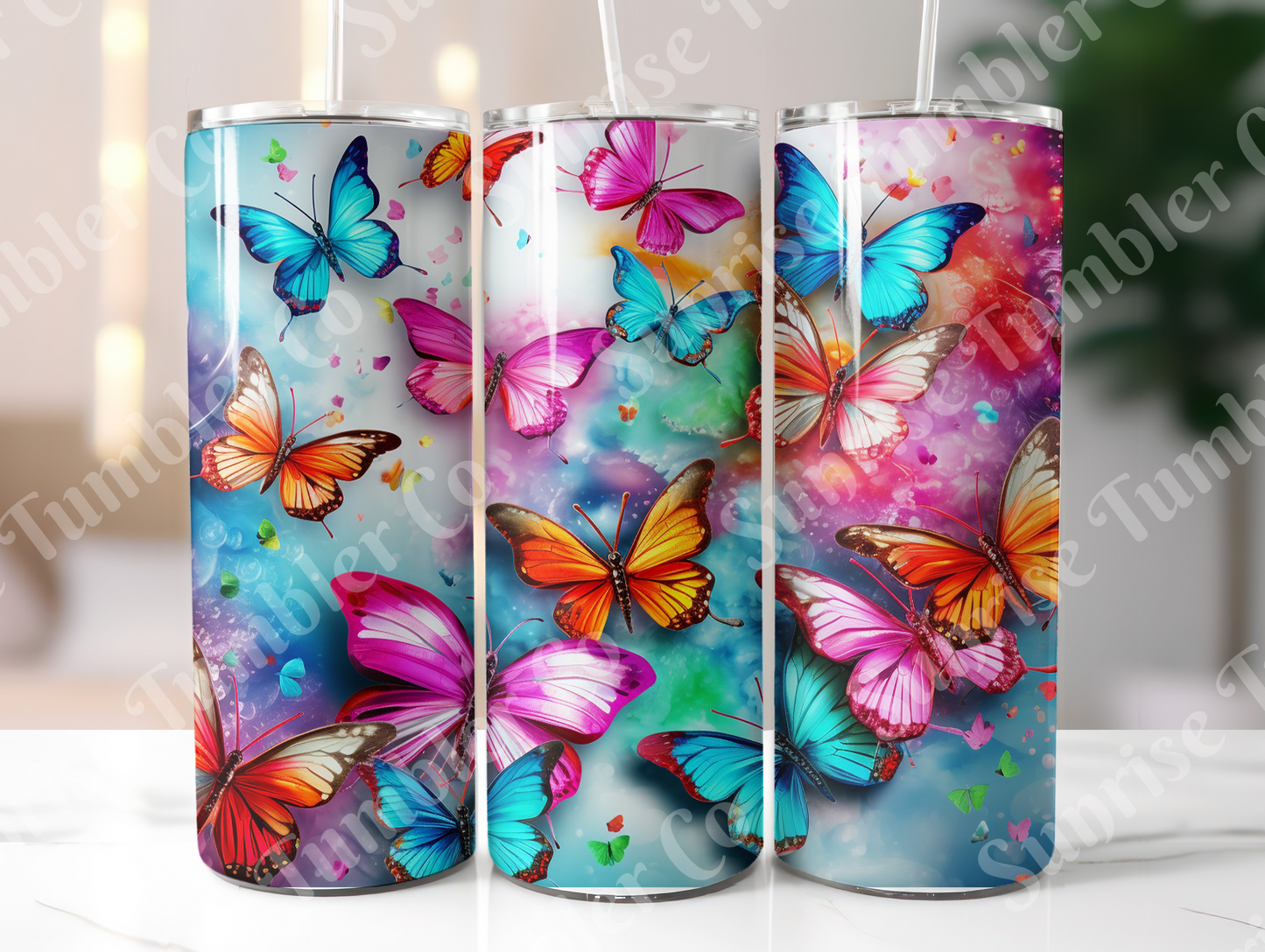 Butterflies Variety Part 2 - 20 oz and 30 oz Tumblers (Glow In The Dark Available)