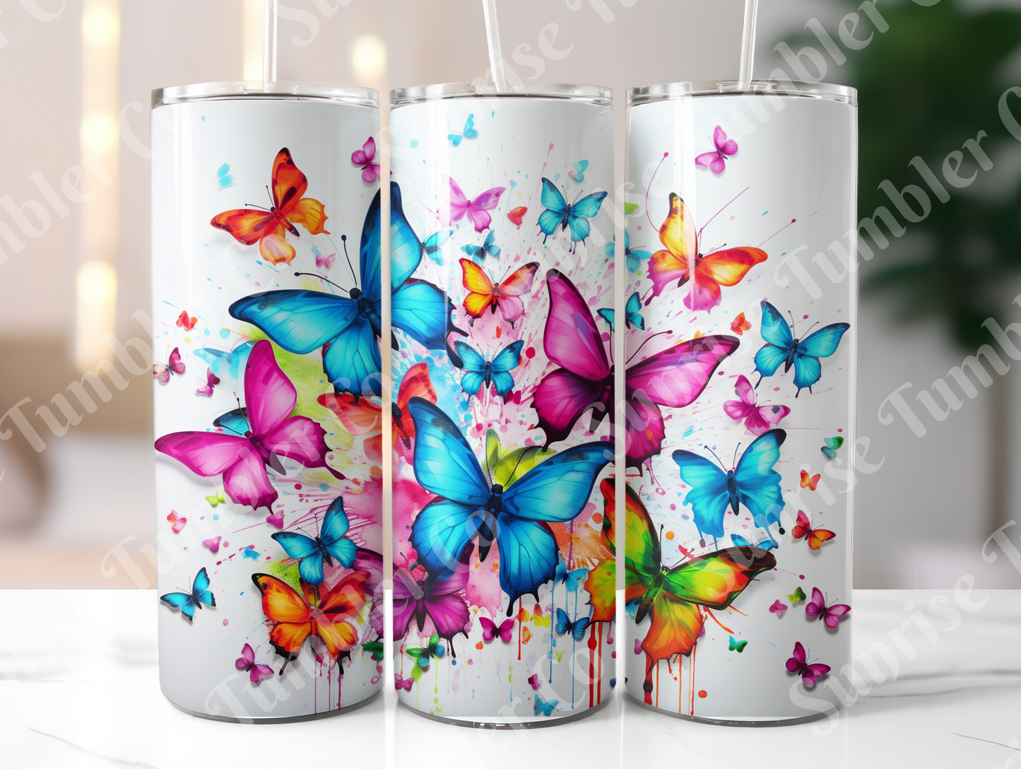 Butterflies Variety Part 2 - 20 oz and 30 oz Tumblers (Glow In The Dark Available)