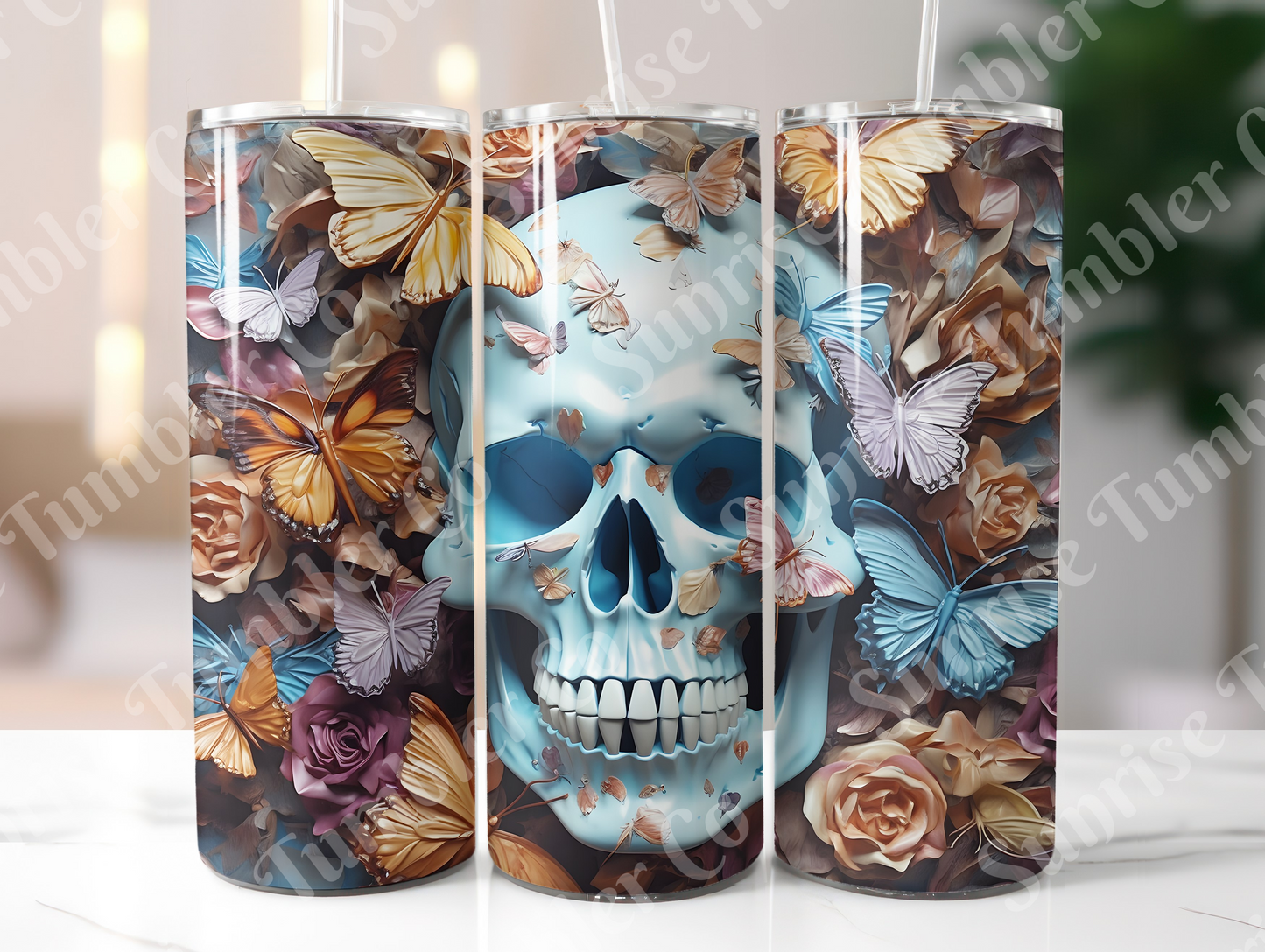 Skulls Variety Part 2 - 20 oz and 30 oz Tumbler (Glow In The Dark Option Available)