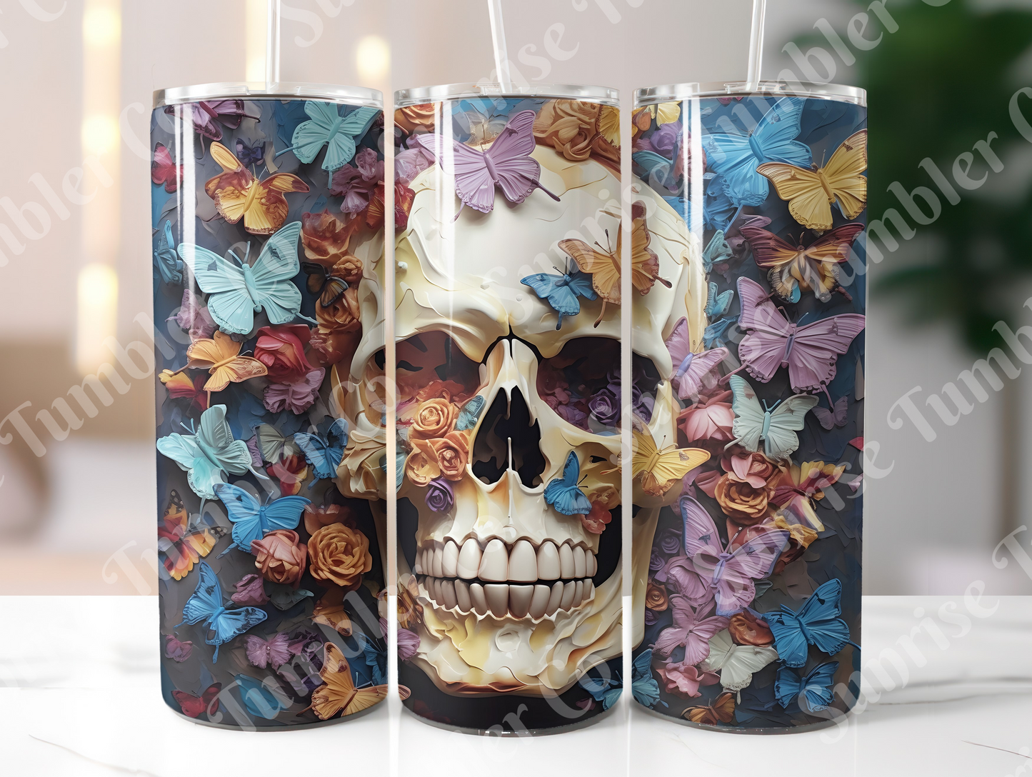 Skulls Variety Part 2 - 20 oz and 30 oz Tumbler (Glow In The Dark Option Available)