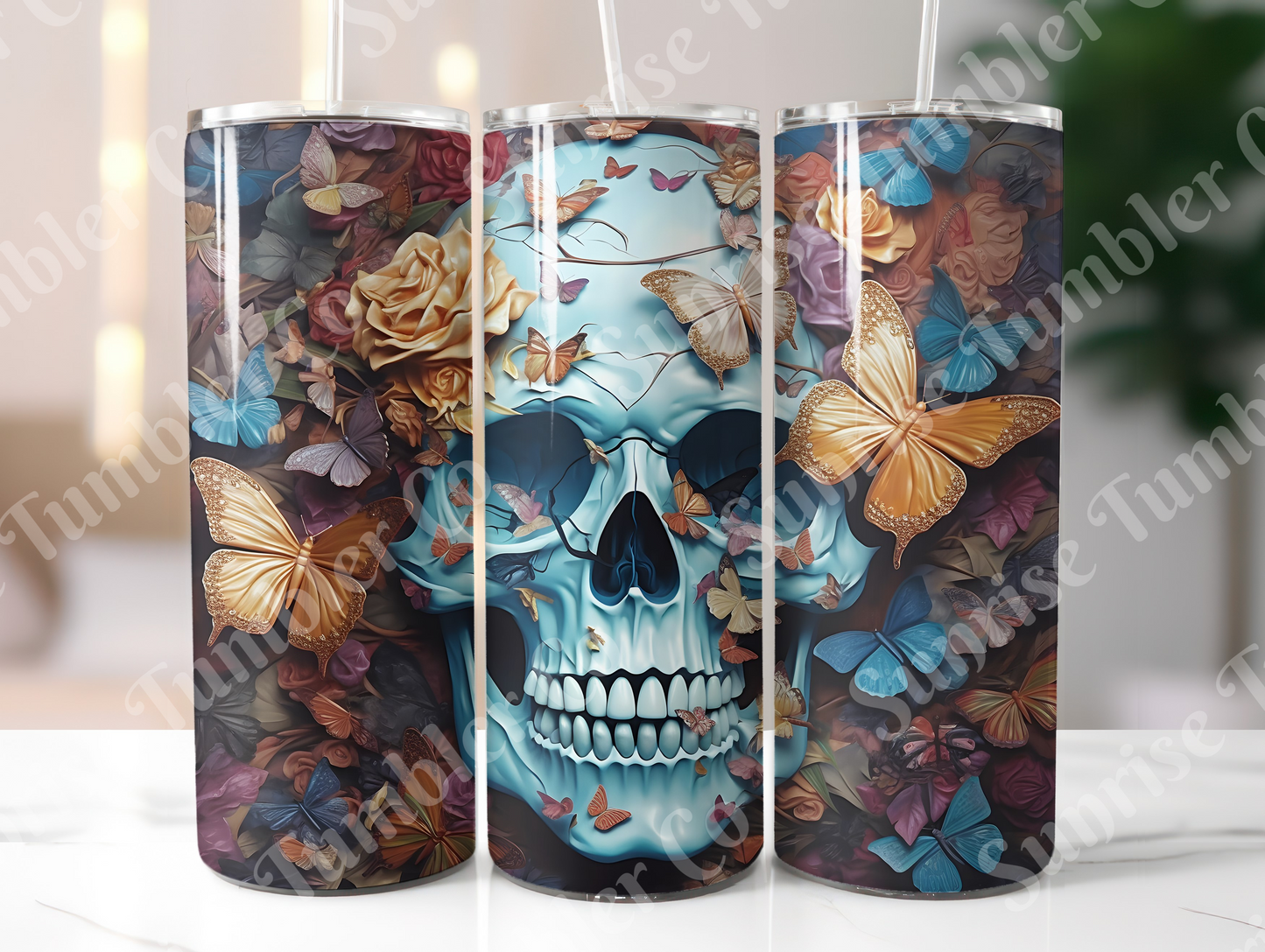 Skulls Variety Part 2 - 20 oz and 30 oz Tumbler (Glow In The Dark Option Available)