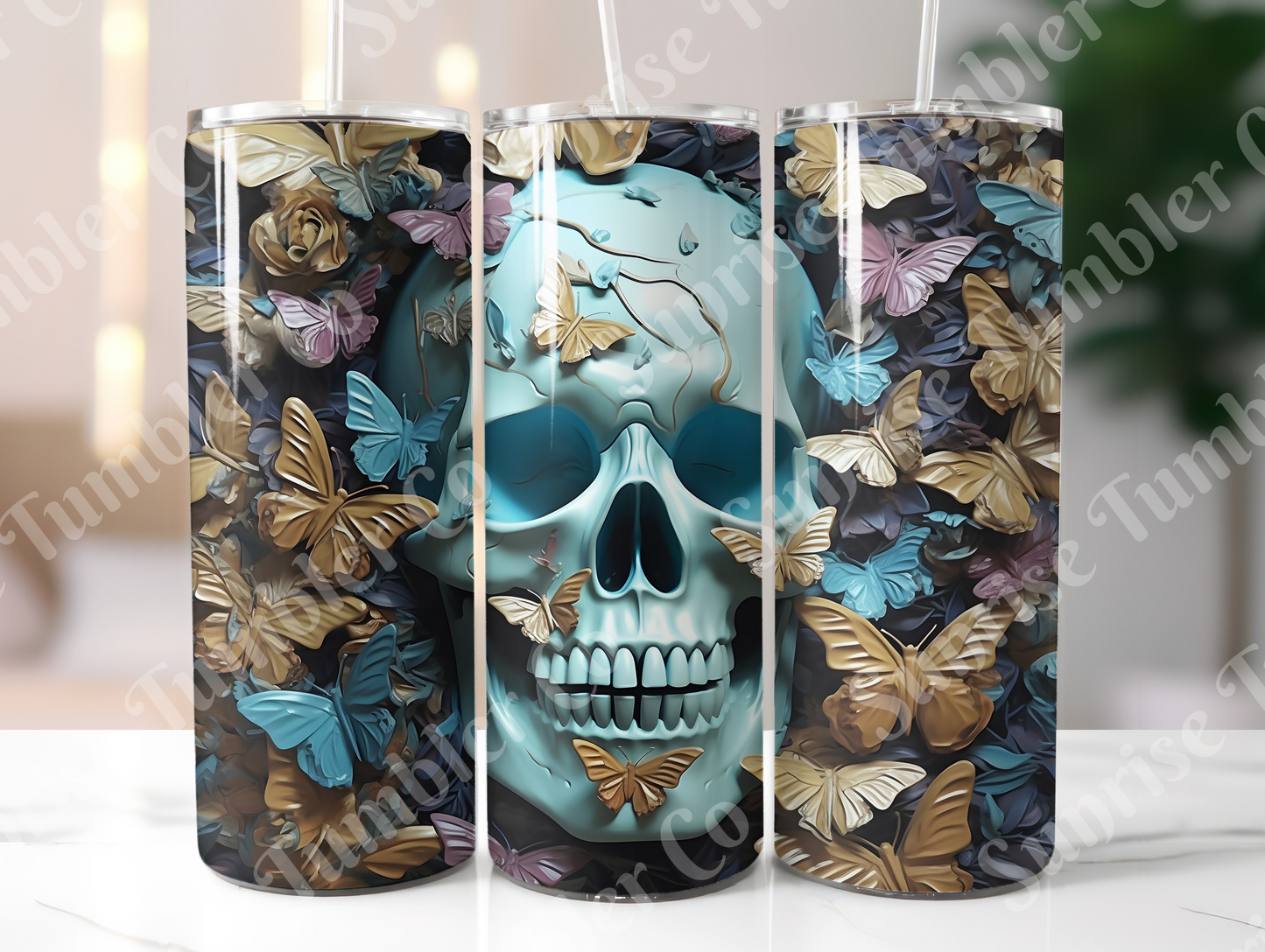 Skulls Variety Part 2 - 20 oz and 30 oz Tumbler (Glow In The Dark Option Available)