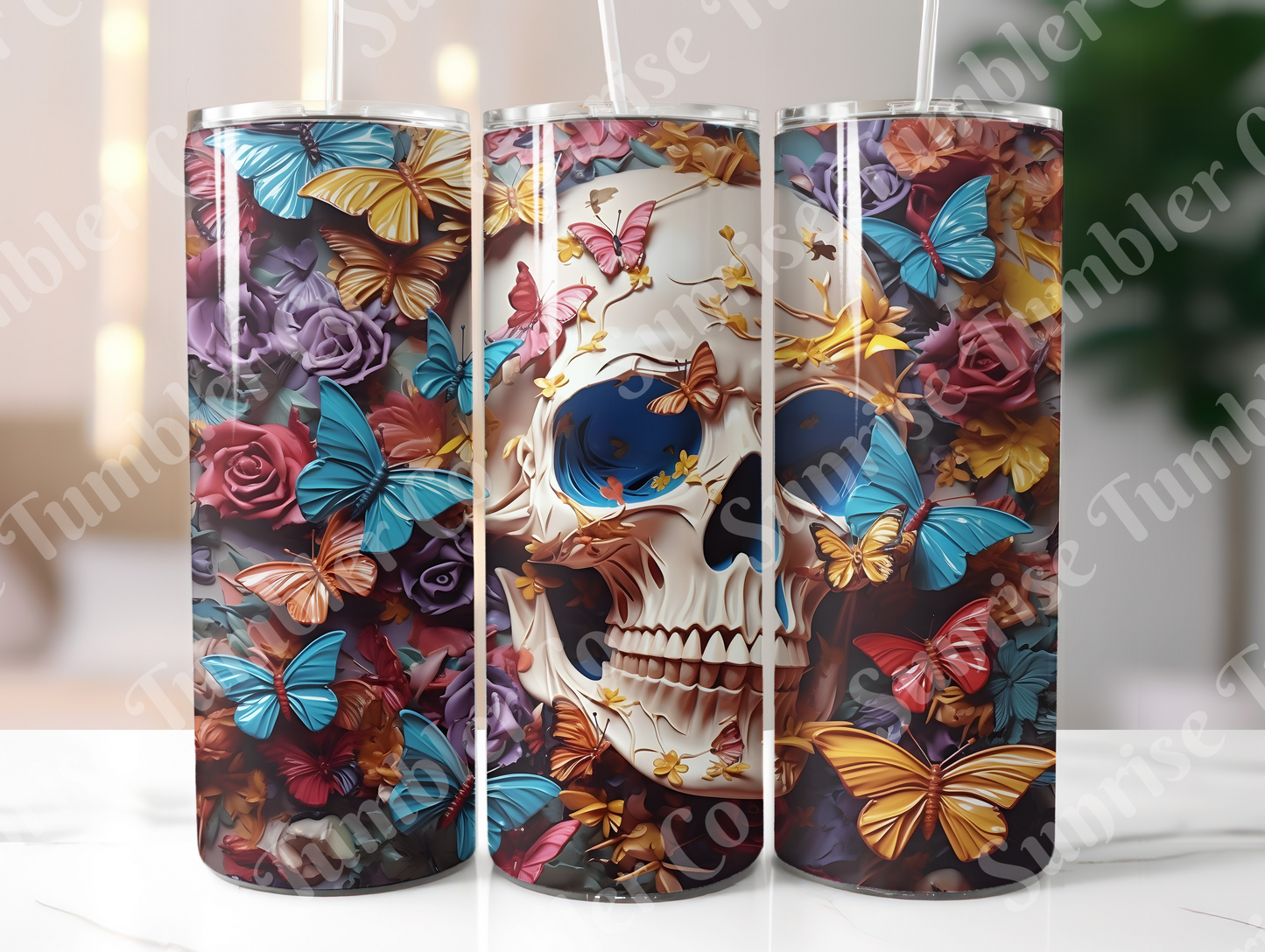 Skulls Variety Part 2 - 20 oz and 30 oz Tumbler (Glow In The Dark Option Available)