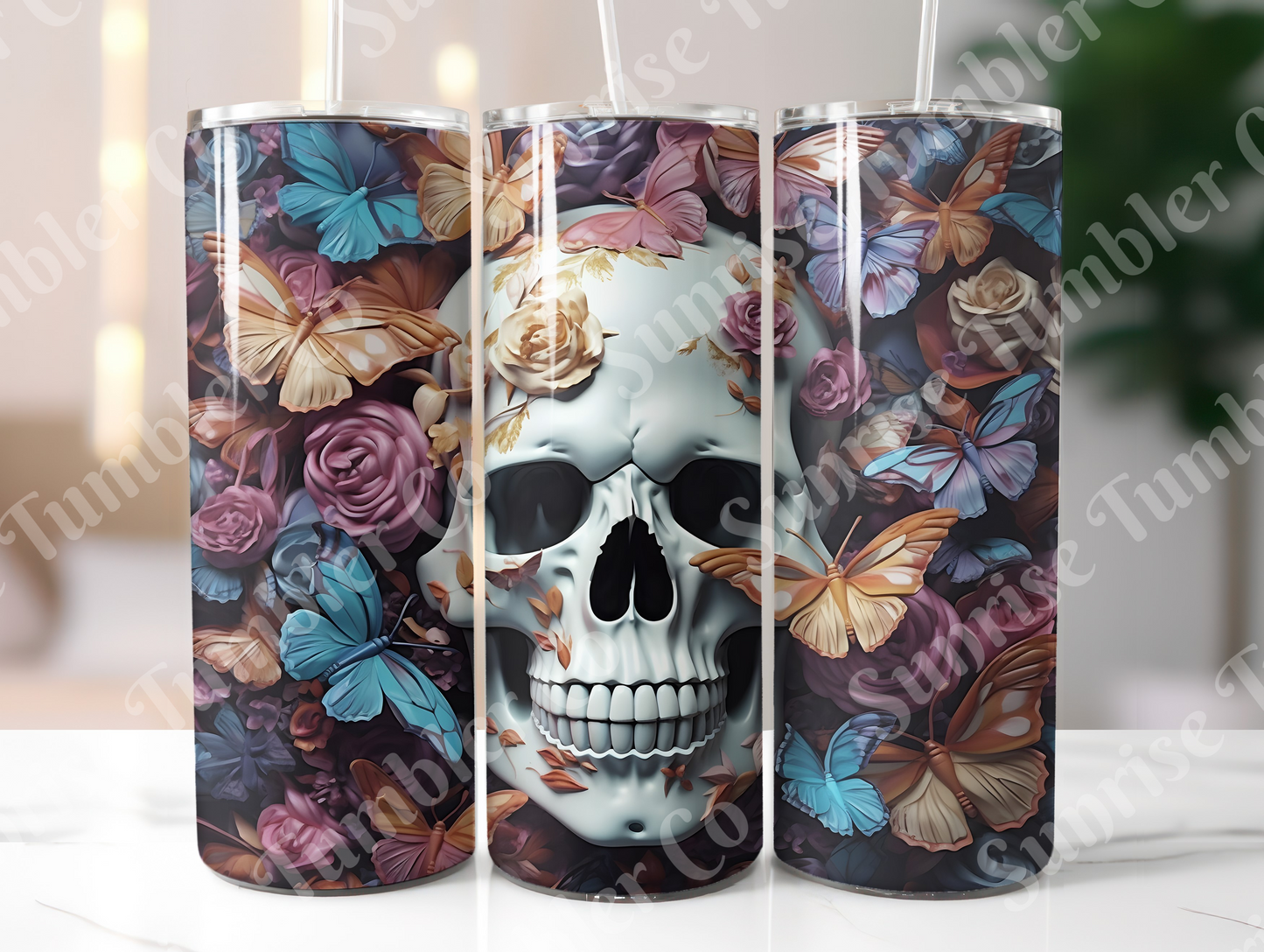 Skulls Variety Part 1 - 20 oz and 30 oz Tumbler (Glow In The Dark Option Available)