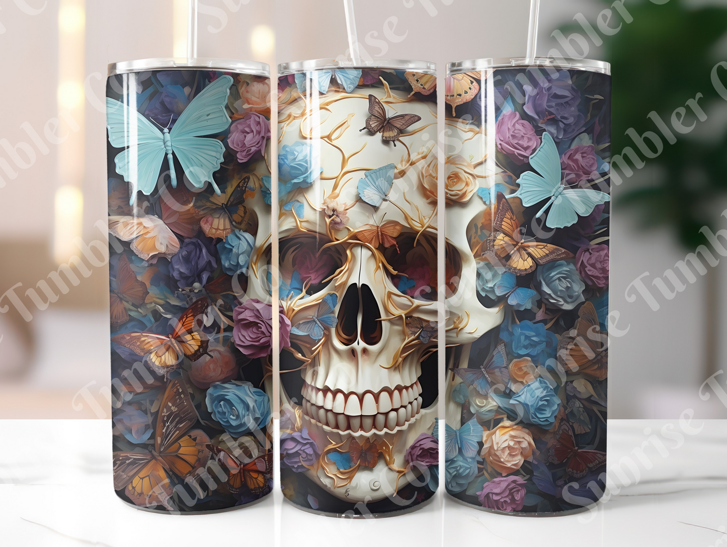 Skulls Variety Part 1 - 20 oz and 30 oz Tumbler (Glow In The Dark Option Available)