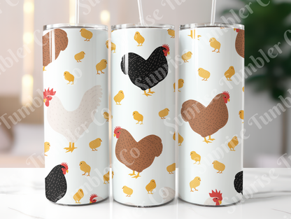Chicken Variety Part 2 - 20oz and 30oz Tumblers (Glow In The Dark Green And Blue Available)