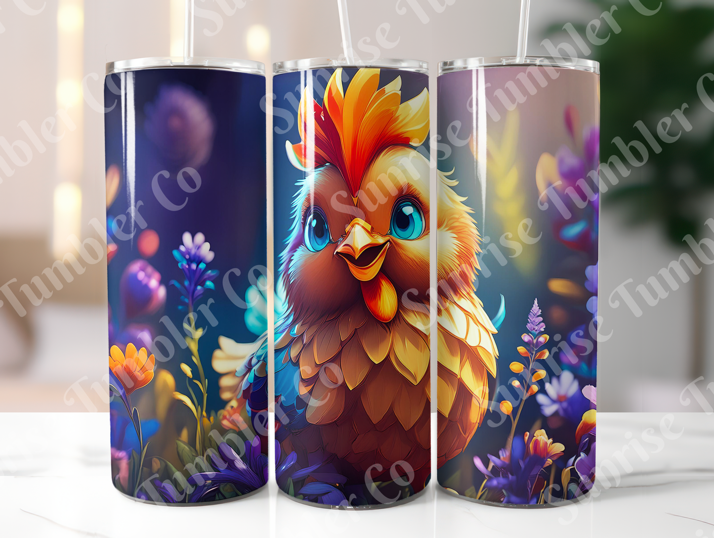 Chicken Variety Part 1 - 20oz and 30oz Tumblers (Glow In The Dark Green And Blue Available)