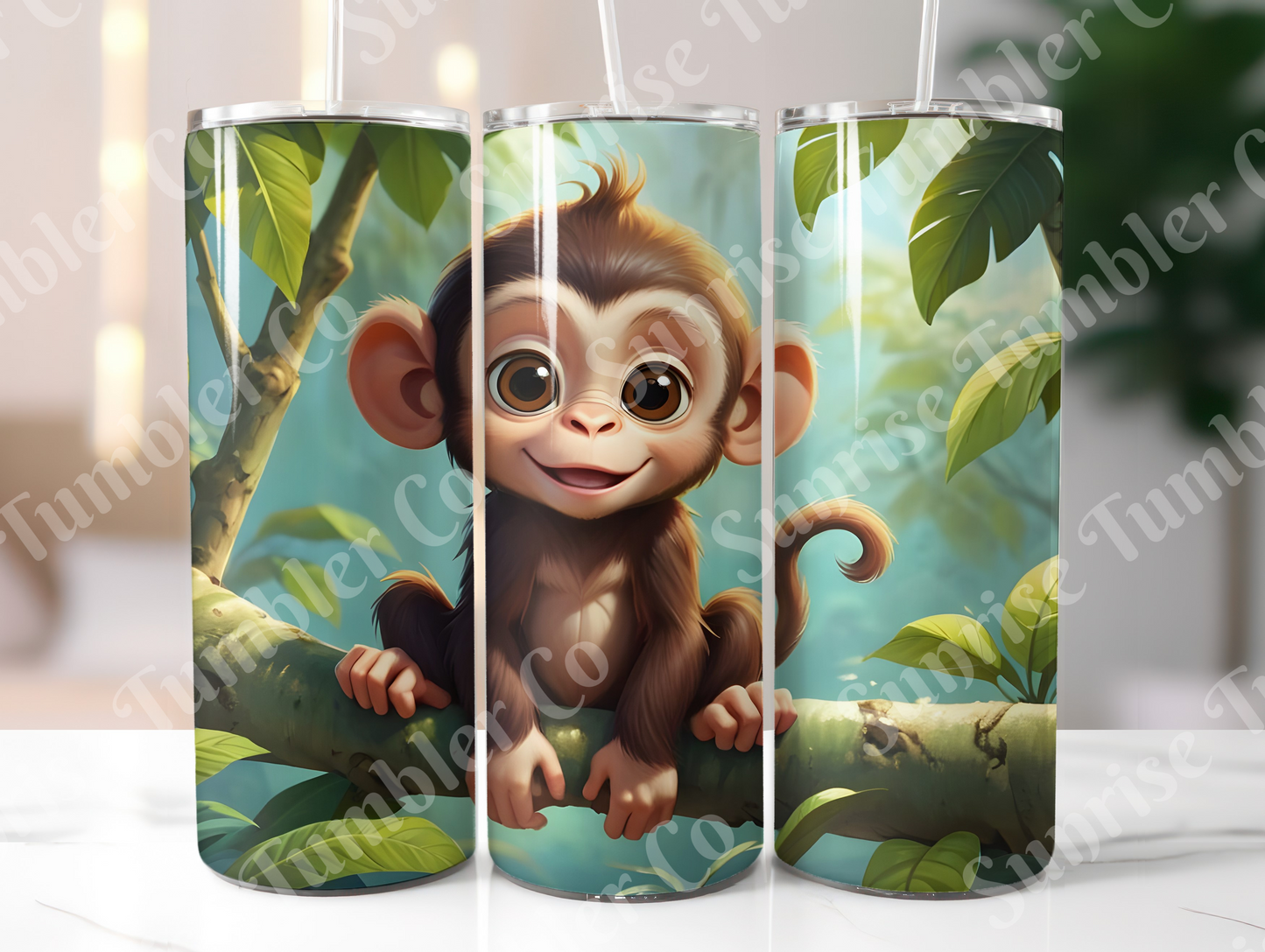 Monkey Variety - 20oz and 30oz Tumblers (Glow In The Dark Green And Blue Available)