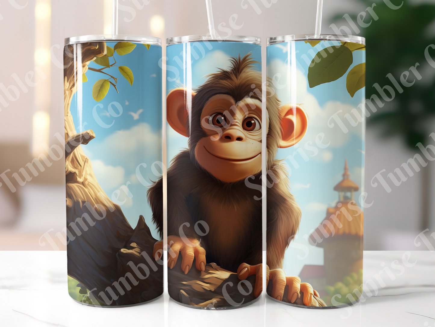 Monkey Variety - 20oz and 30oz Tumblers (Glow In The Dark Green And Blue Available)