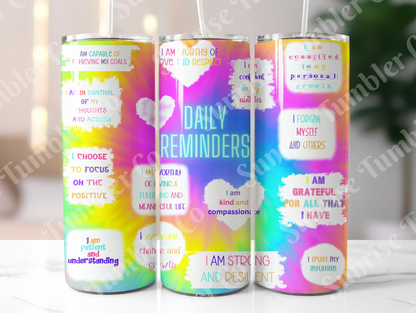 Positive and Inspirational Sayings Variety Part 3 - 20 oz and 30 oz Tumblers (Glow In The Dark Options Available)