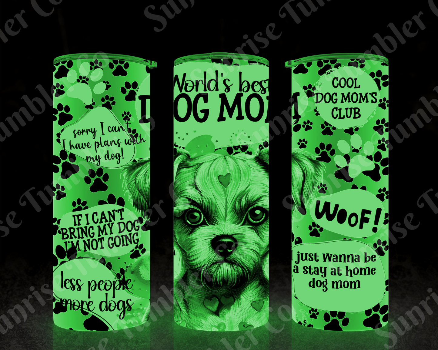 Dog Mom and Dog Dad Variety - 20 oz and 30 oz Tumblers (Glow In The Dark Option Available)