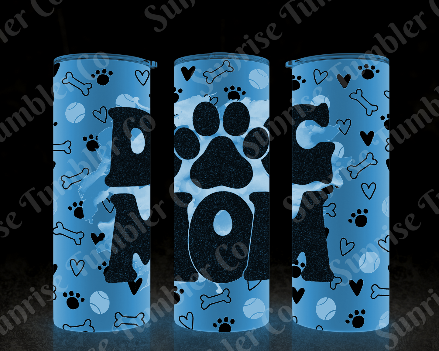 Dog Mom and Dog Dad Variety - 20 oz and 30 oz Tumblers (Glow In The Dark Option Available)
