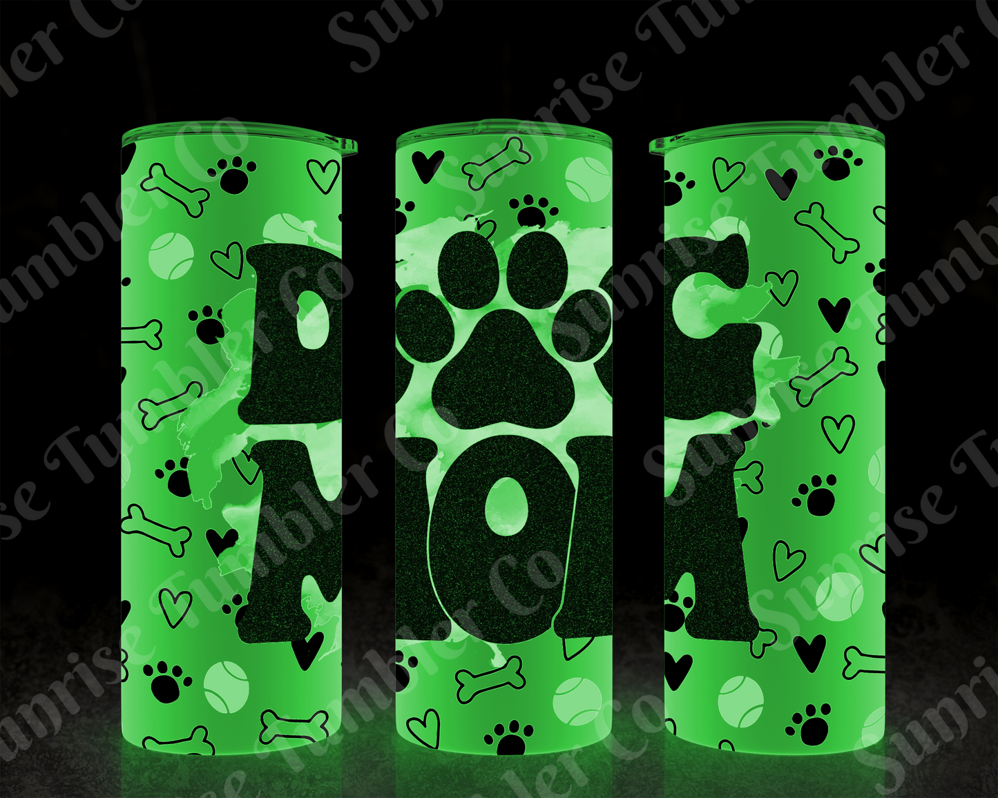 Dog Mom and Dog Dad Variety - 20 oz and 30 oz Tumblers (Glow In The Dark Option Available)