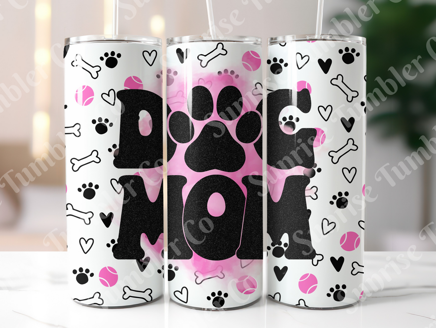 Dog Mom and Dog Dad Variety - 20 oz and 30 oz Tumblers (Glow In The Dark Option Available)