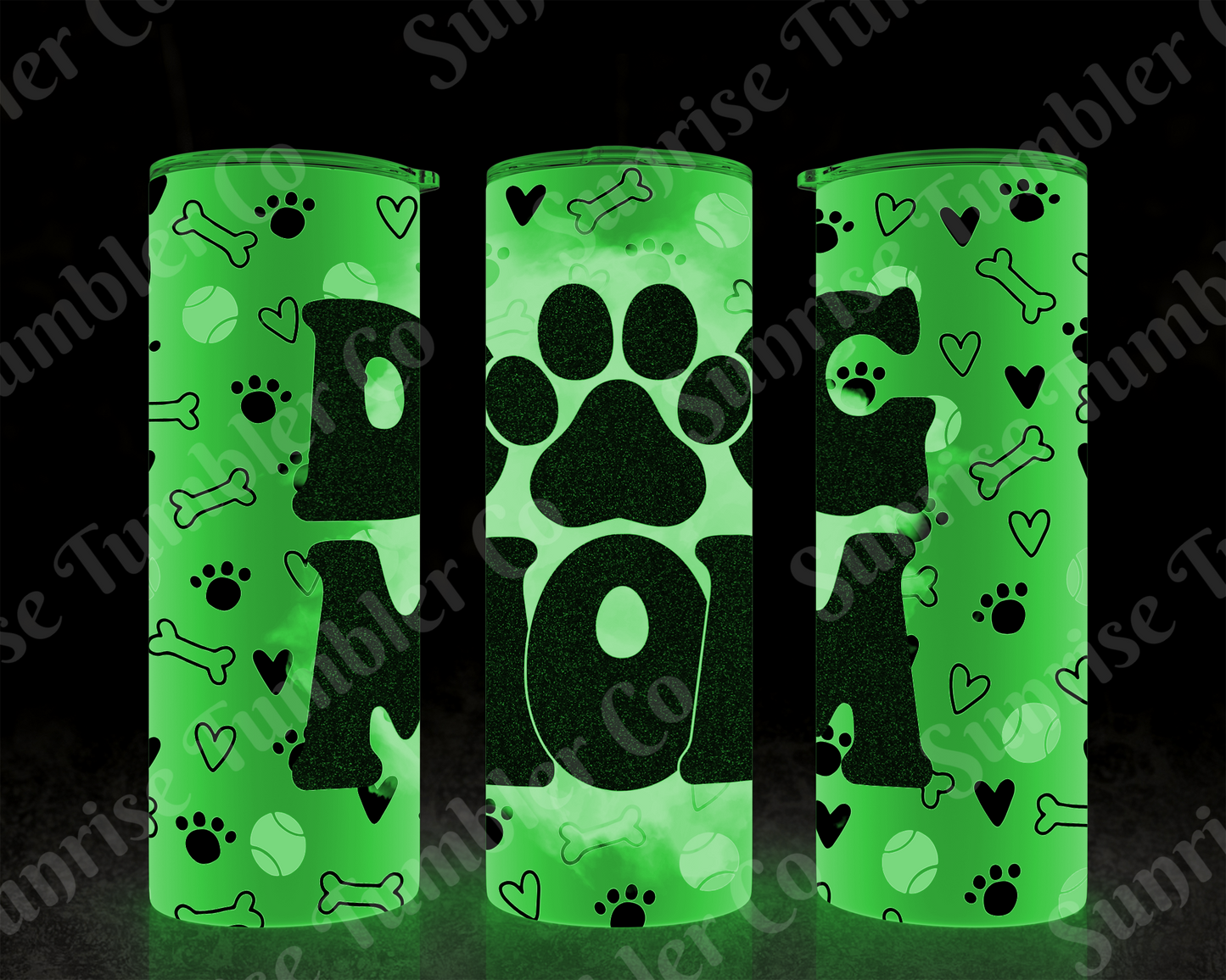 Dog Mom and Dog Dad Variety - 20 oz and 30 oz Tumblers (Glow In The Dark Option Available)