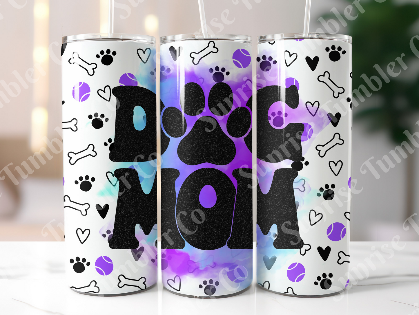 Dog Mom and Dog Dad Variety - 20 oz and 30 oz Tumblers (Glow In The Dark Option Available)