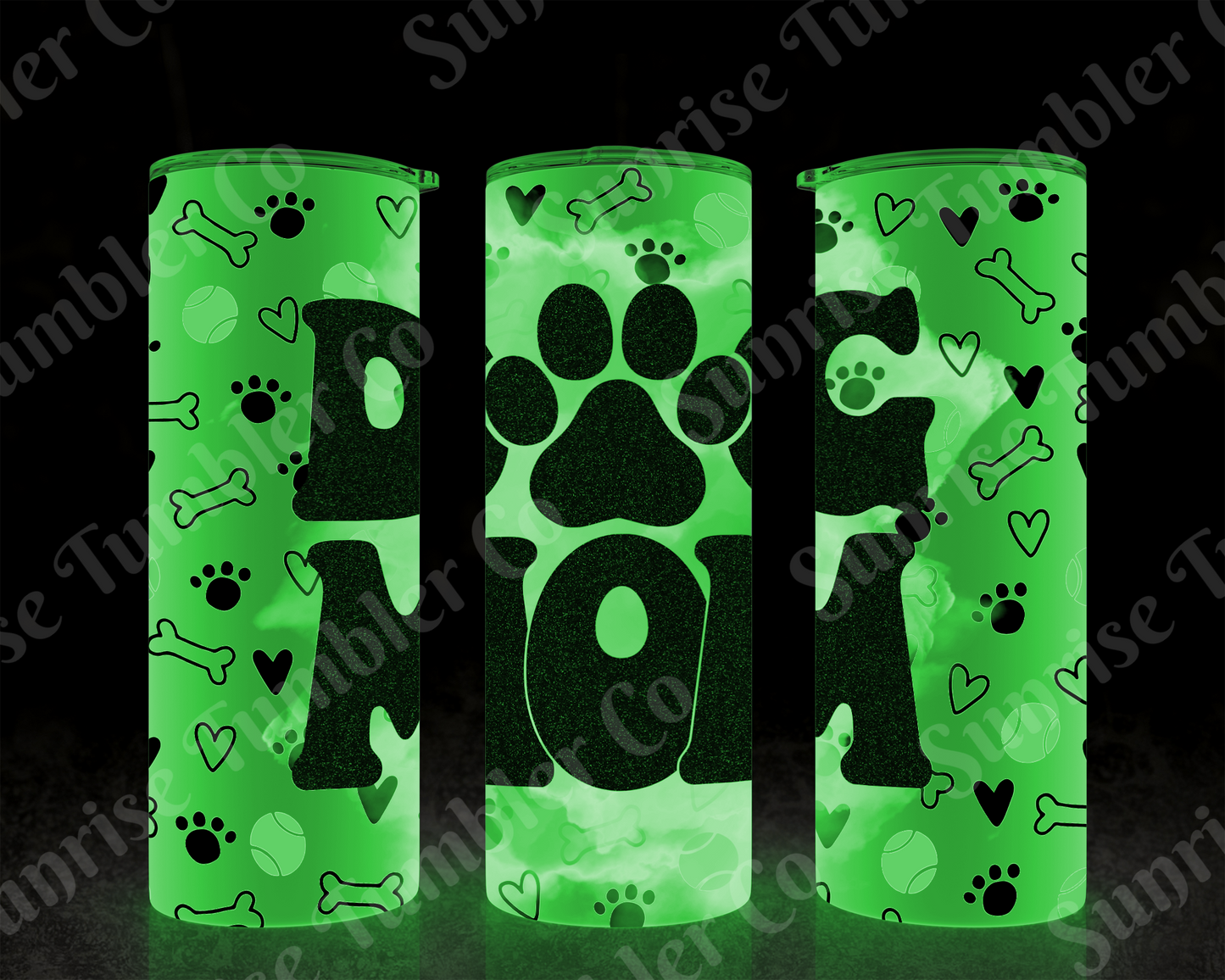 Dog Mom and Dog Dad Variety - 20 oz and 30 oz Tumblers (Glow In The Dark Option Available)