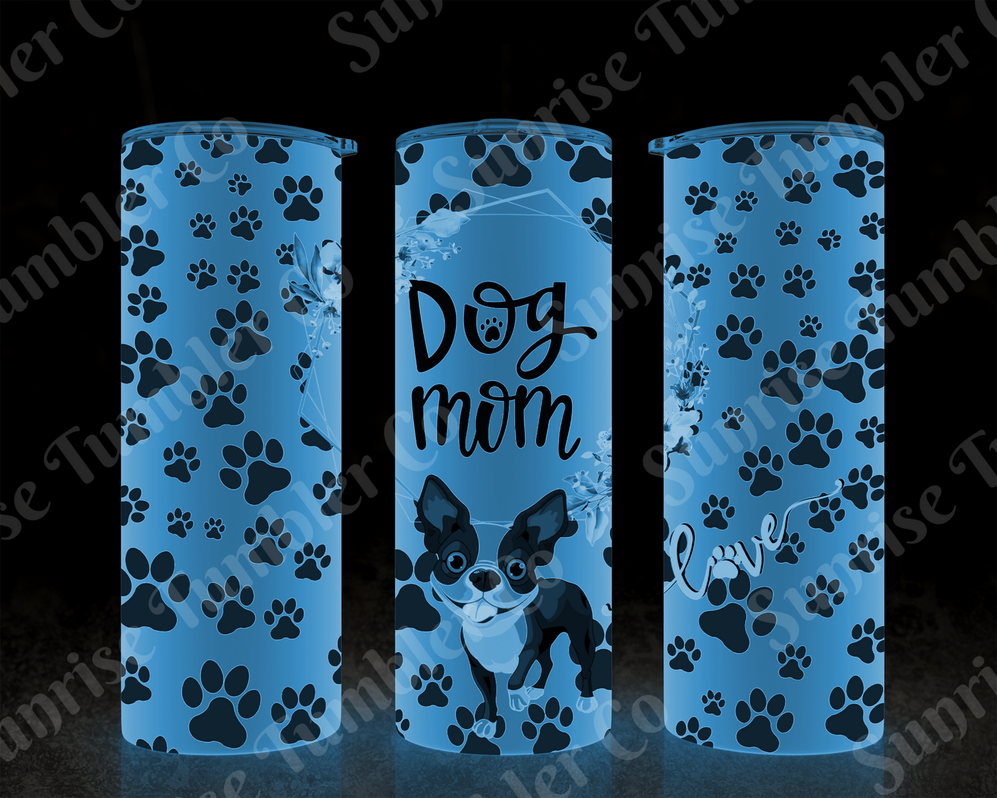 Dog Mom and Dog Dad Variety - 20 oz and 30 oz Tumblers (Glow In The Dark Option Available)