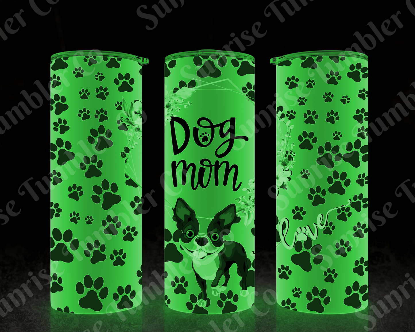 Dog Mom and Dog Dad Variety - 20 oz and 30 oz Tumblers (Glow In The Dark Option Available)