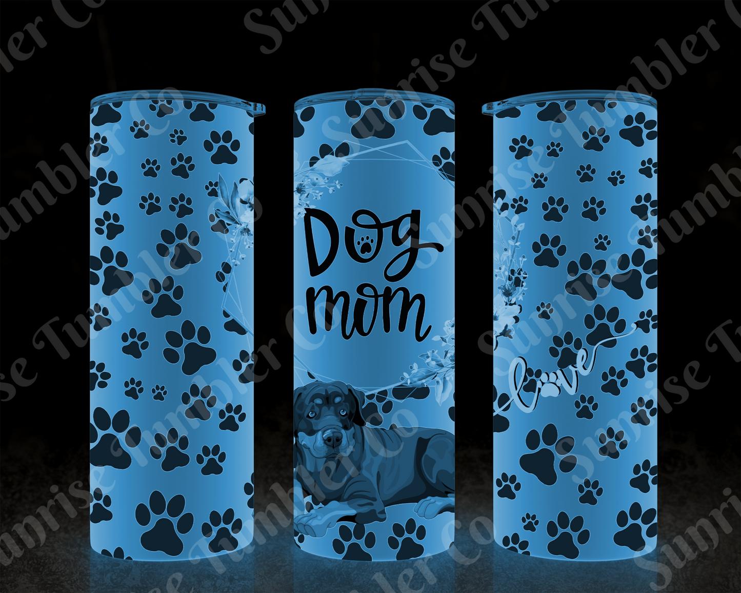 Dog Mom and Dog Dad Variety - 20 oz and 30 oz Tumblers (Glow In The Dark Option Available)