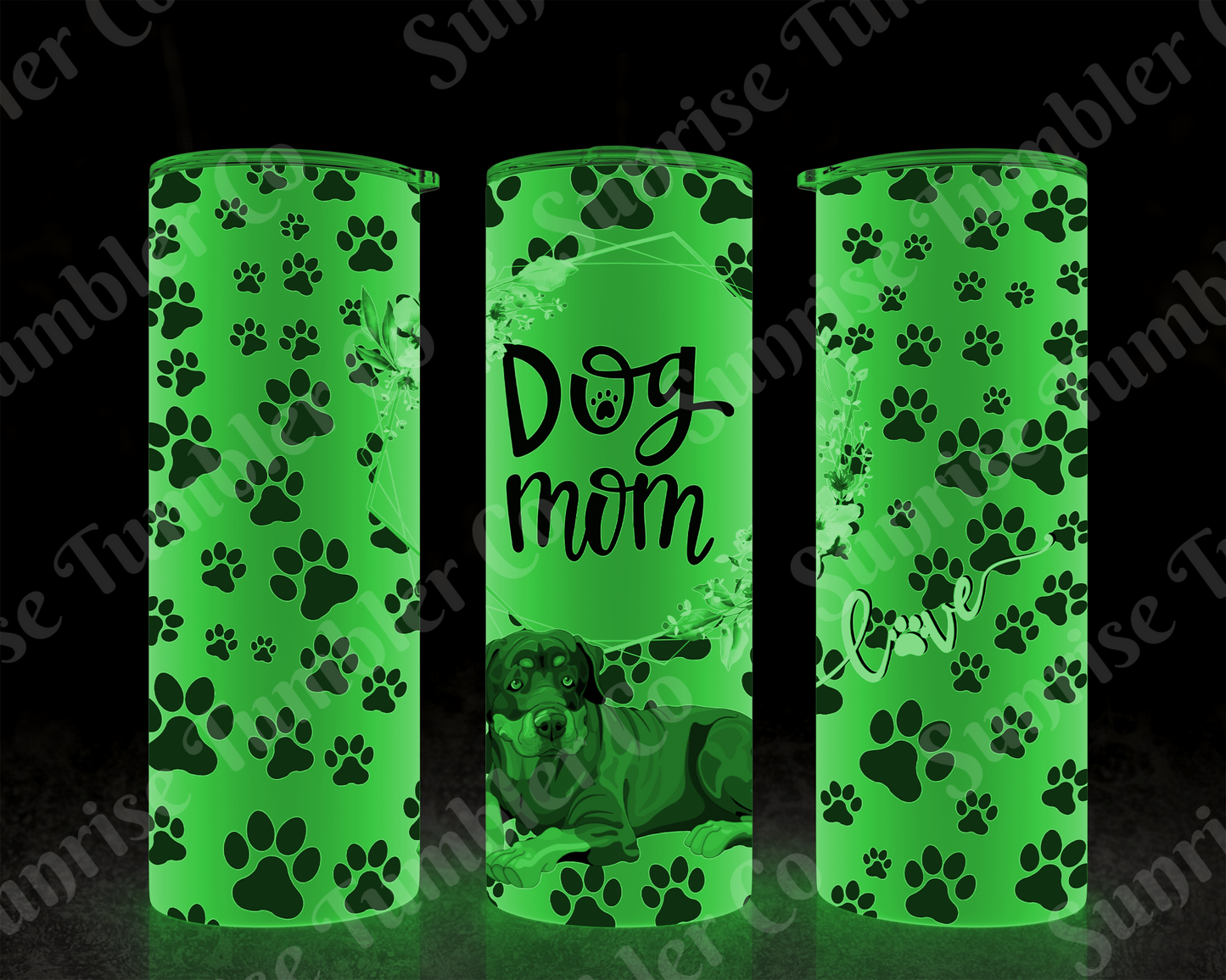 Dog Mom and Dog Dad Variety - 20 oz and 30 oz Tumblers (Glow In The Dark Option Available)