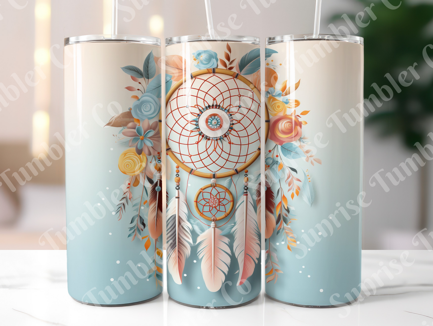 Dream Catcher Variety - 20 oz and 30 oz Tumblers (Glow In The Dark Green and Blue Options Available)