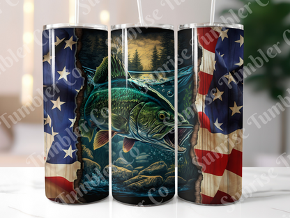 Fishing Variety Part 2 - 20oz and 30oz Tumblers (Glow In The Dark Green And Blue Available)