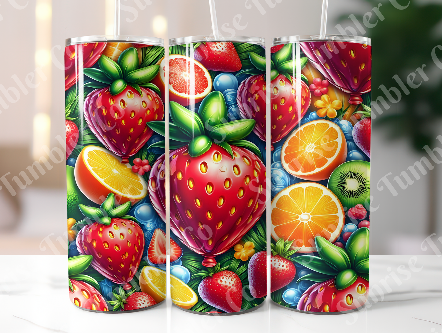 Fruit Variety - 20oz and 30oz Tumblers (Glow In The Dark Green And Blue Available)