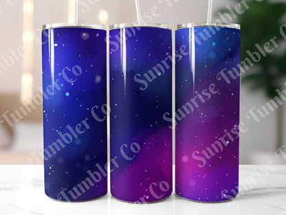 Galaxy and Northern Lights Variety - 20 oz and 30 oz Tumblers (Glow In The Dark Option Available)