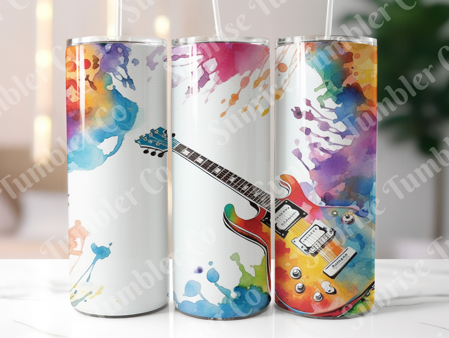 Guitar Variety Part 1 - 20oz and 30oz Tumblers (Glow In The Dark Green And Blue Available)