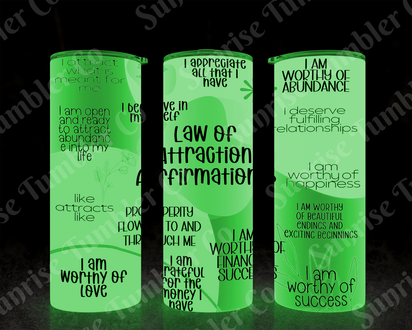 Positive and Inspirational Sayings Variety Part 3 - 20 oz and 30 oz Tumblers (Glow In The Dark Options Available)
