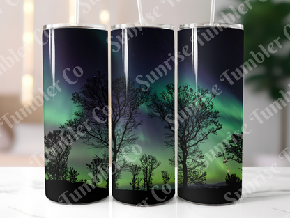 Galaxy and Northern Lights Variety - 20 oz and 30 oz Tumblers (Glow In The Dark Option Available)