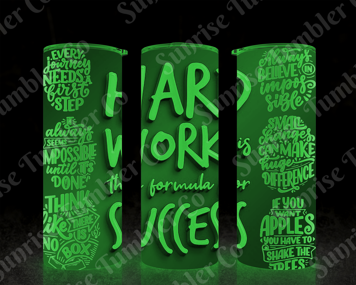 Positive and Inspirational Sayings Variety Part 1 - 20 oz and 30 oz Tumblers (Glow In The Dark Option Available)