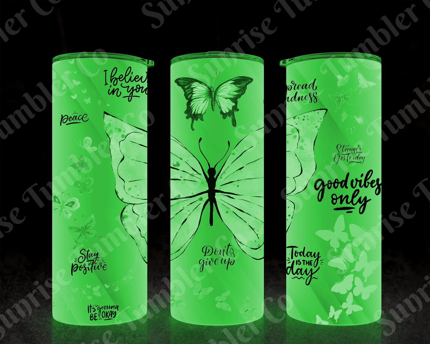 Positive and Inspirational Sayings Variety Part 1 - 20 oz and 30 oz Tumblers (Glow In The Dark Option Available)