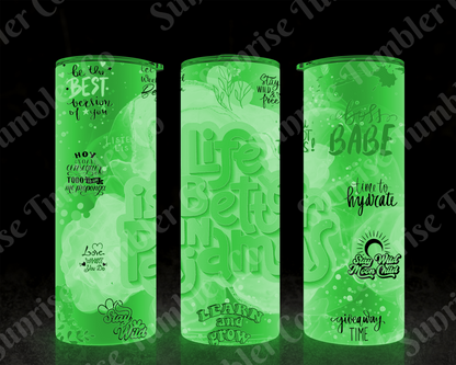 Positive and Inspirational Sayings Variety Part 1 - 20 oz and 30 oz Tumblers (Glow In The Dark Option Available)