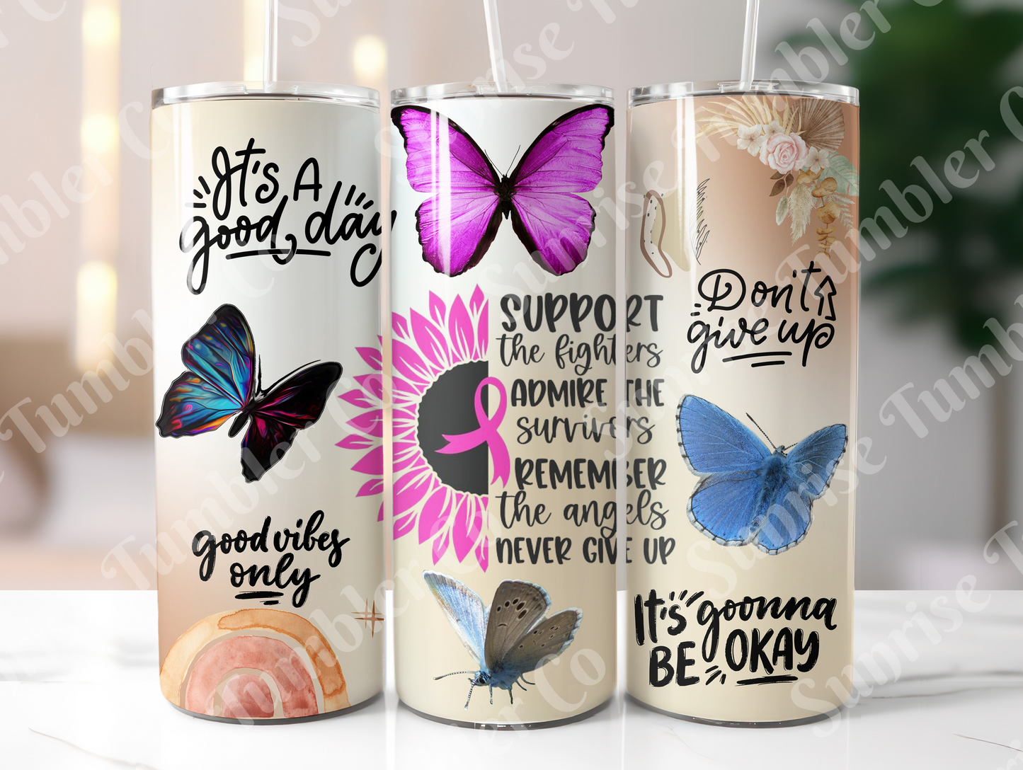 Positive and Inspirational Sayings Variety Part 2 - 20 oz and 30 oz Tumblers (Glow In The Dark Option Available)