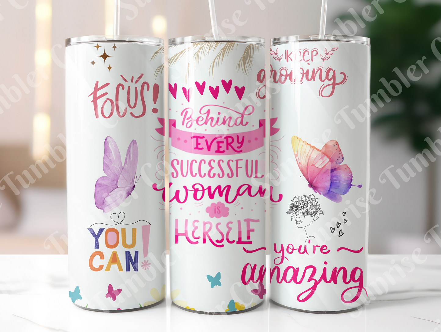 Positive and Inspirational Sayings Variety Part 2 - 20 oz and 30 oz Tumblers (Glow In The Dark Option Available)